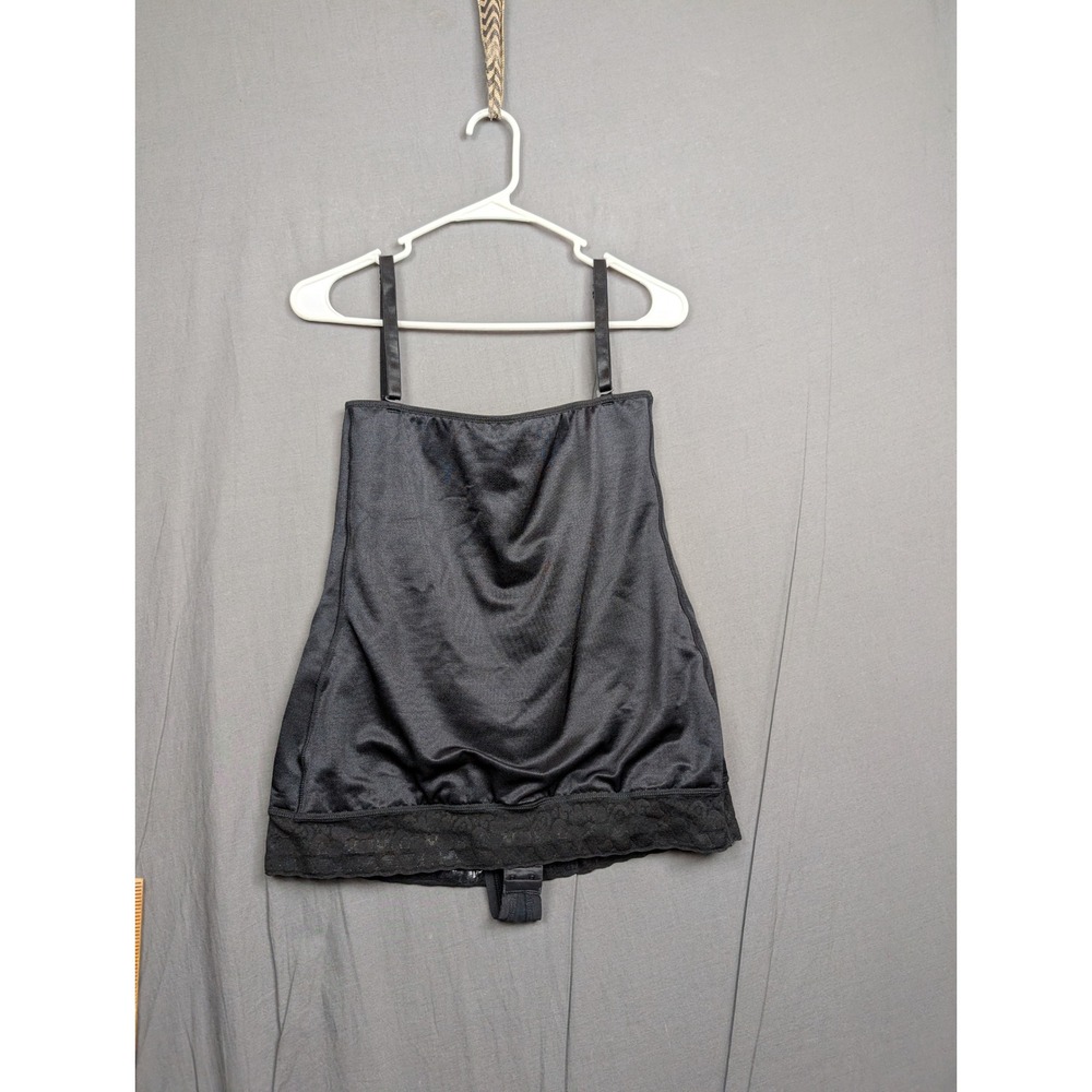 Equilibrium International Women Black Shapewear Camisole 4XL Tummy Control Lace